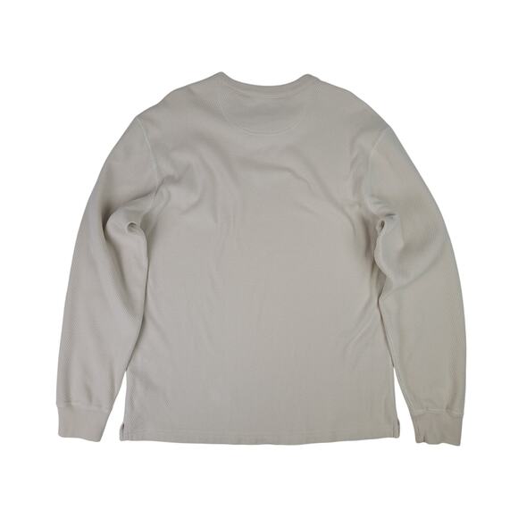 Filson Waffle Knit Thermal Crewneck Shirt Heavy Cotton Sand Men's Sz L - Picture 4 of 6